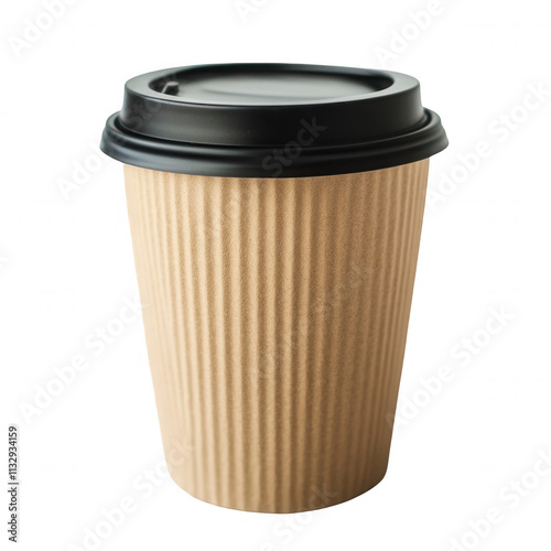 Wallpaper Mural A reusable brown paper coffee cup with a black lid sits against a transparent background, making it perfect for showcasing beverage options in cafes or for takeout. Ideal for hot drinks and sustainabi Torontodigital.ca