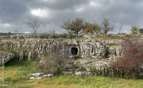 Domus De Janas of Museddu, Cheremule, Sardinia photo