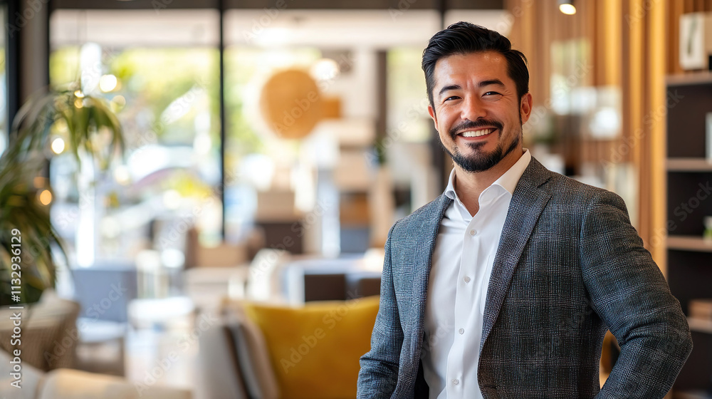 Fototapeta premium 中堅のベンチャー企業のアジア人男性03