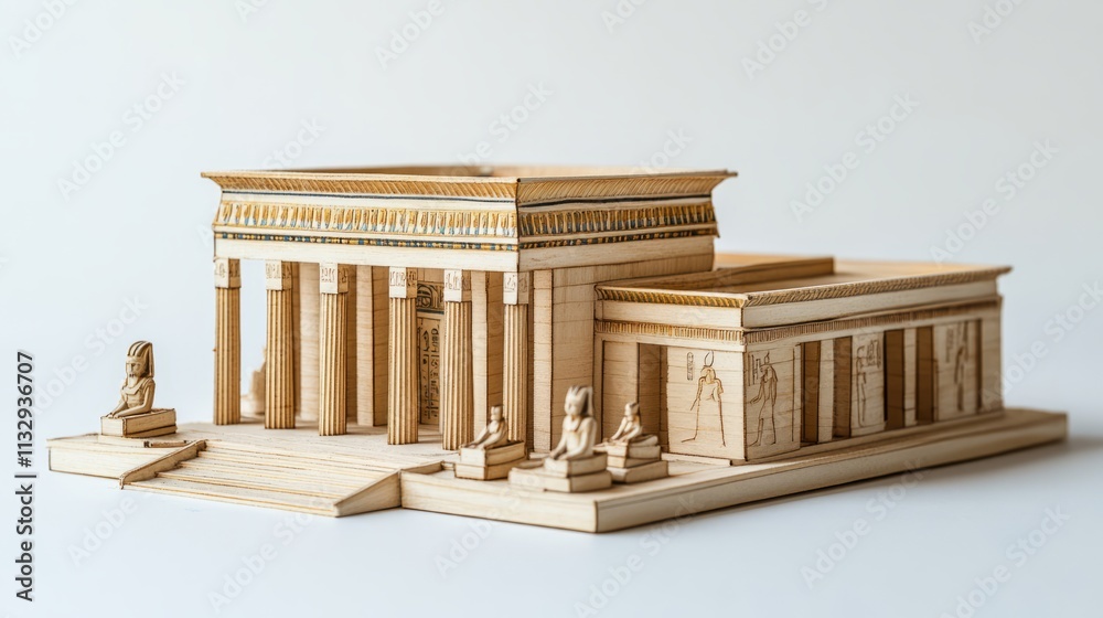 Fototapeta premium miniature of classic egypt on white background