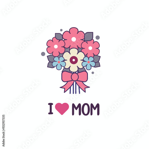 A charming of Mother's Day card flower