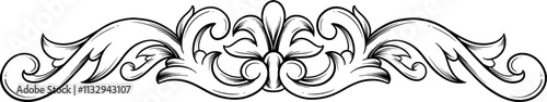 ornate floral vintage decorative banner divider