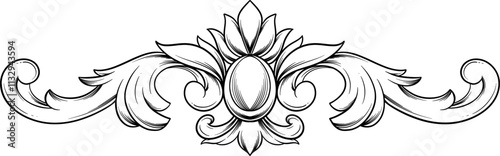 ornate floral vintage decorative banner divider