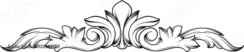 ornate floral vintage decorative banner divider