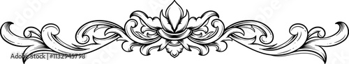 ornate floral vintage decorative banner divider