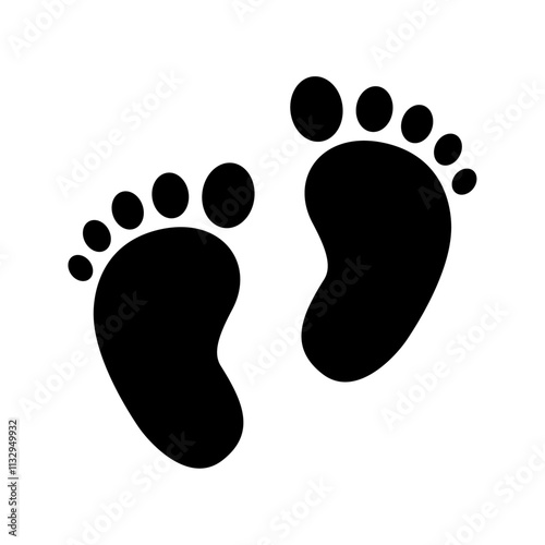 Baby footprint icon