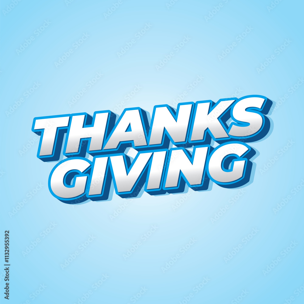 Fototapeta premium Thanksgiving text effect for social media ads