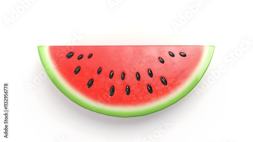 3D Watermelon icon on a white background