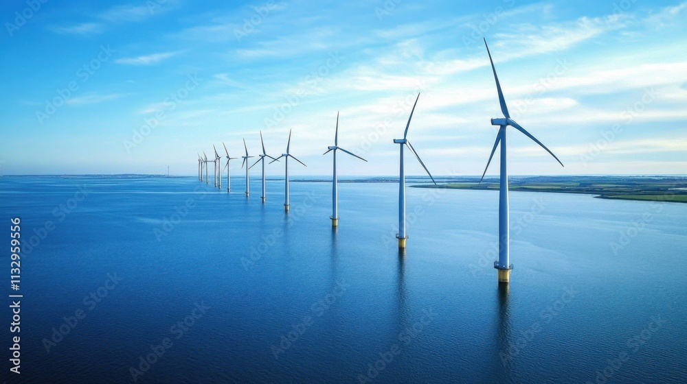 White wind turbines efficiently capture energy in a vibrant landscape. White wind turbines efficiently capture energy in a vibrant landscape.