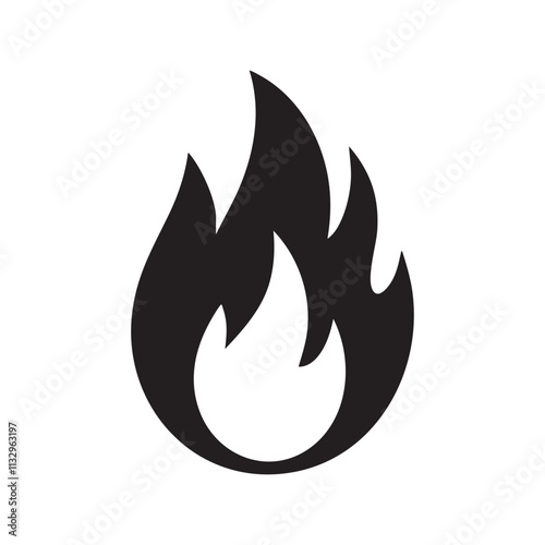 Vector Graphic of a Simple Fire Symbol