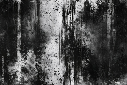 Bold Black and White Grunge Background for Retro Home Decor
