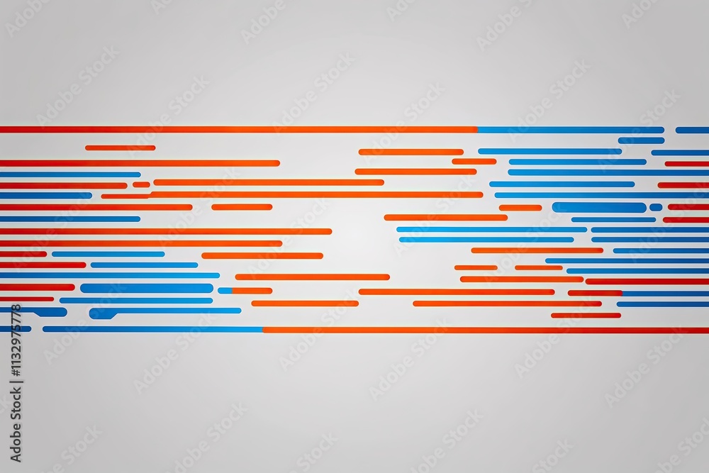 Obraz premium Vibrant Orange and Blue Electric Designs Isolated on Clean White Background