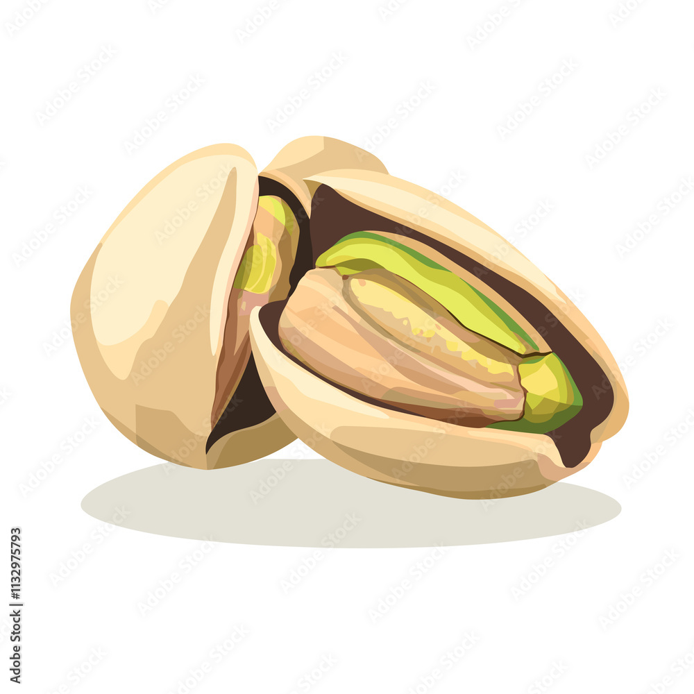 Obraz premium Green organic, natural vegetarian pistachio nut food png illustration pistachio nut food set cartoon. healthy seed, ingredient snack, brown nutshell