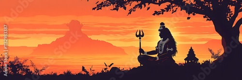 maha shivratri a Hindu festival celebrated of lord shiva Maha Shivratri Illustration photo