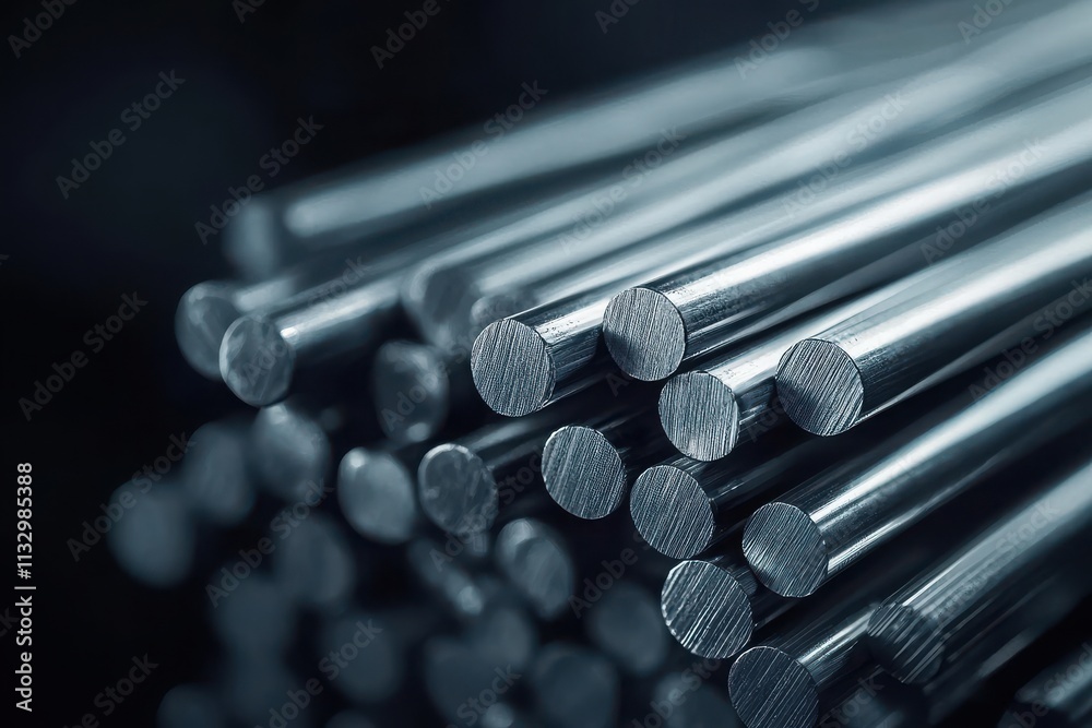 High Tech Rod High-tech laboratory testing the tensile strength of metal rods ...