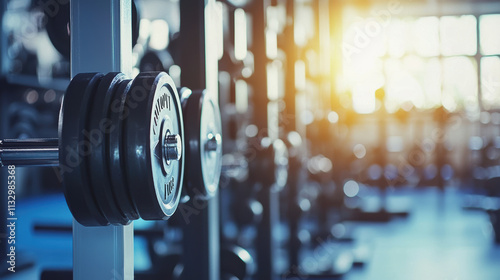 High end fitness center with advanced exercise equipment and weights
