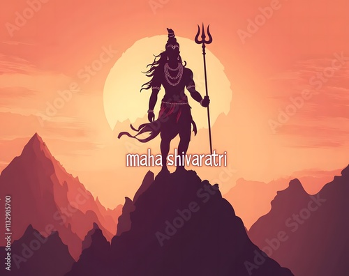 maha shivratri a Hindu festival celebrated of lord shiva Maha Shivratri Illustration photo