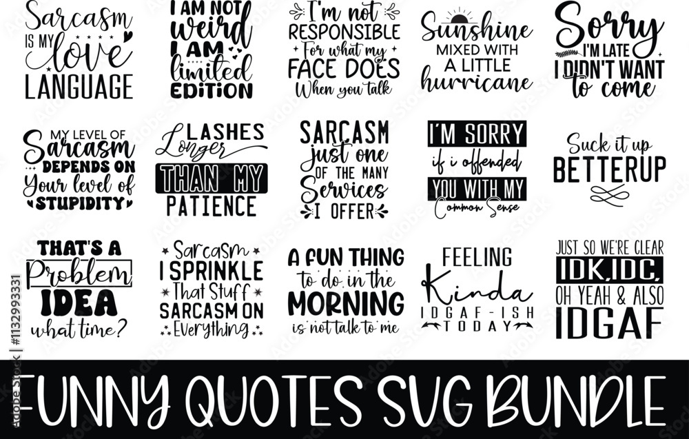 © Design_Store - Funny Quotes SVG T-shirt Bundle