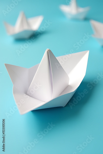 Wallpaper Mural Paper crafts for kids involve making boats from folded paper sheets in a creative business venture idea._00001_ Torontodigital.ca