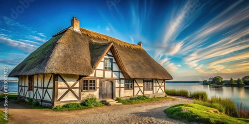 Viking Village Half-Timbered House Long Exposure