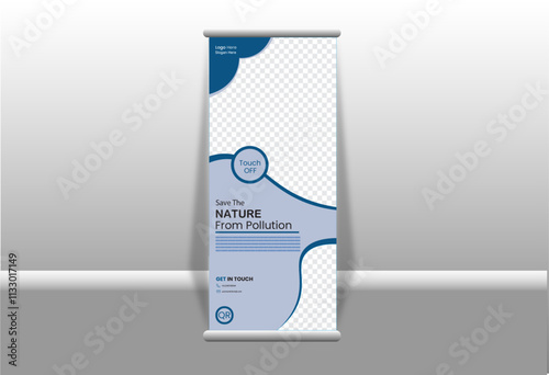 Corporate rollup banner template, advertisement, pull up, polygon background, vector illustration, business flyer, and display banner for your Corporate business, company, advertisement, pull up, vect