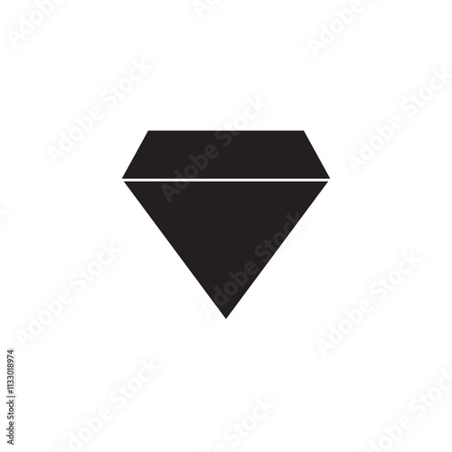 Diamond crystal vector icon