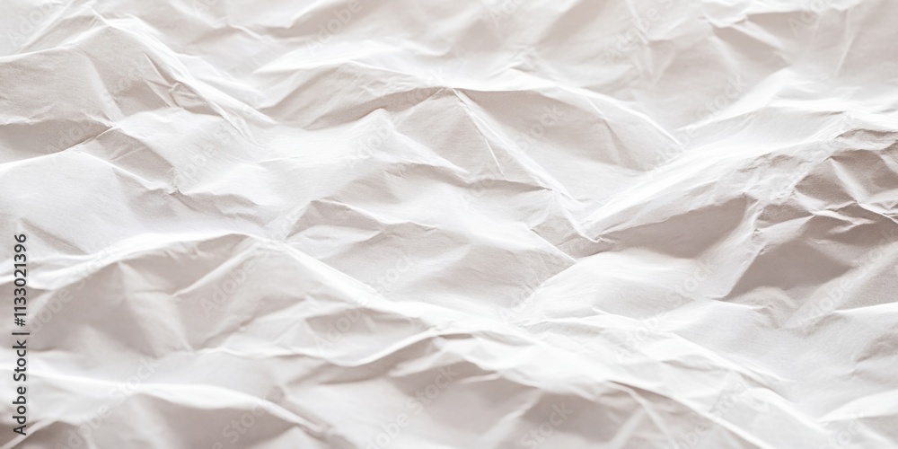 Obraz premium Album cover art Crumpled white paper texture centere