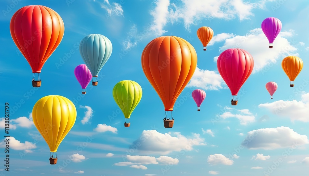 Fototapeta premium Vibrant luxury balloons isolated on a transparent PNG background. Created with generative AI technology