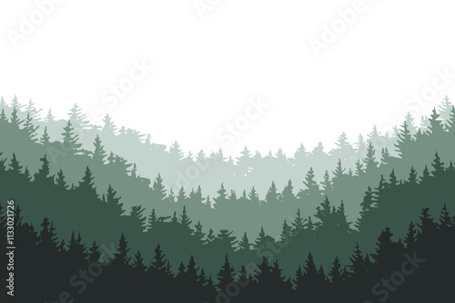 Vector illustration of Seamless forest landscape