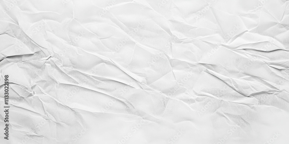 Fototapeta premium Creative mood-setting texture Crumpled white paper t