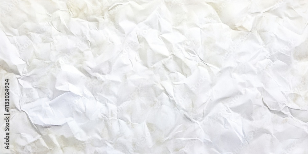 Fototapeta premium Mixed media background Crumpled white paper texture 