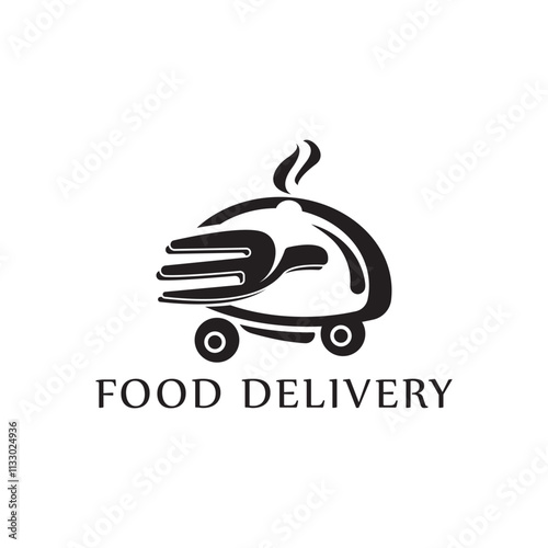 Food delivery catering fast food logo vector