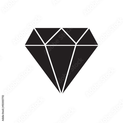 Minimal diamond logo design. Diamond business icon for website and app. Diamond gems sign and symbols.
