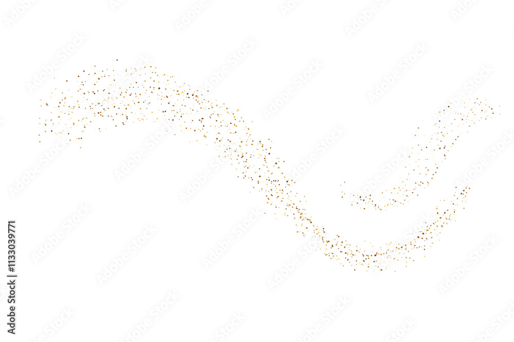 Gold glitter particles