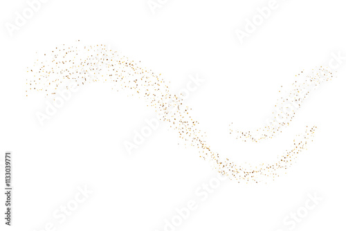 Gold glitter particles