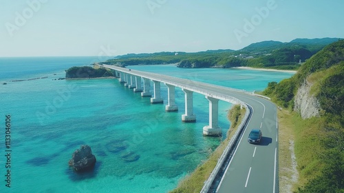 Wallpaper Mural Scenic coastal highway bridge over turquoise water. Torontodigital.ca