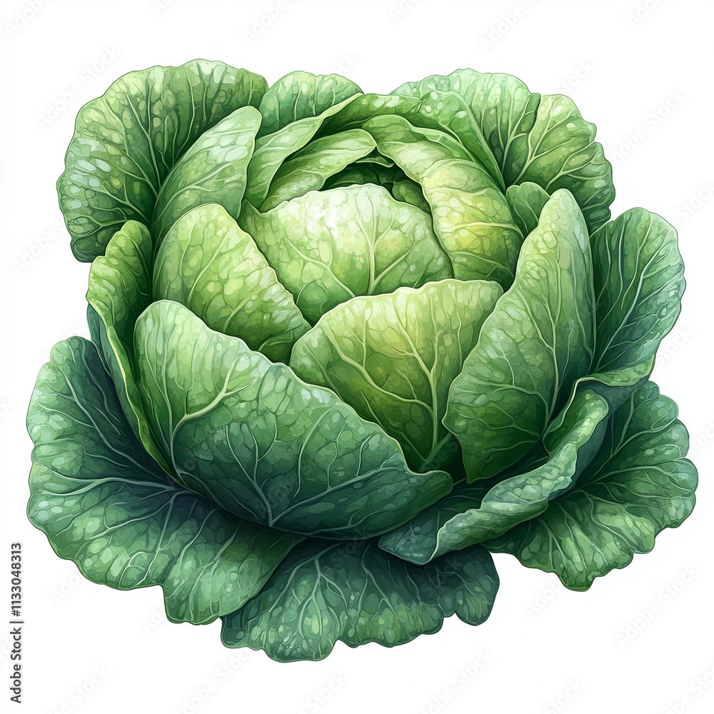 Obraz premium Cabbage garden illustration