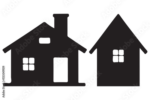Simple silhouette home