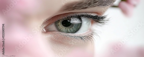 Serenity in a Single Gaze: A Close-Up of a Blue-Green Eye
