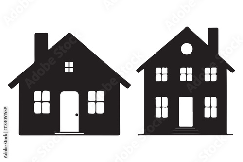 Simple silhouette home