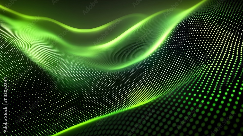 Obraz premium Futuristic green abstract background design