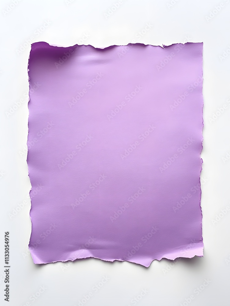 Obraz premium Lavender Paper with a Torn Irregular Edge