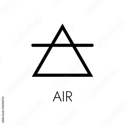 Air symbol, vector illustration, element of nature