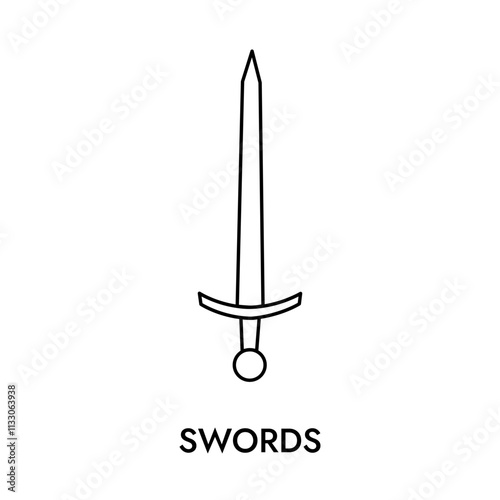 Swords, Tarot cards suit, minor arcana symbol