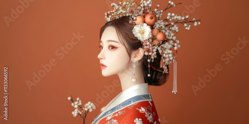 Elegant Chinese Woman in Tr...
