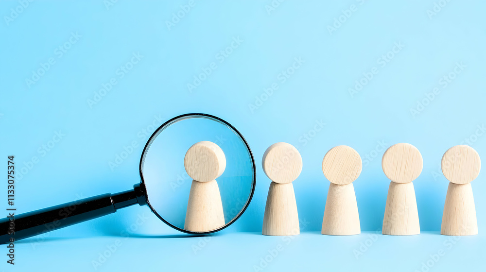 Obraz premium Illustration: Talent Search, Recruitment Process