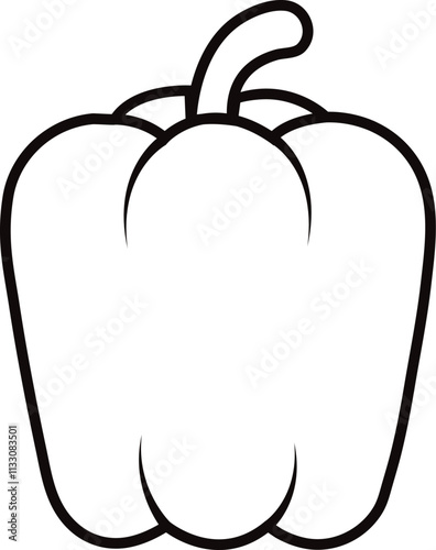 Adorable capsicum vector art and illustration