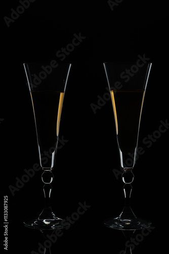 Two glasses of sparkling wine