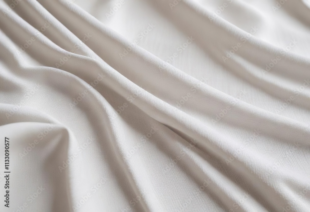 Obraz premium Texture of white handwoven fabric with visible warp and weft, textile, weaving
