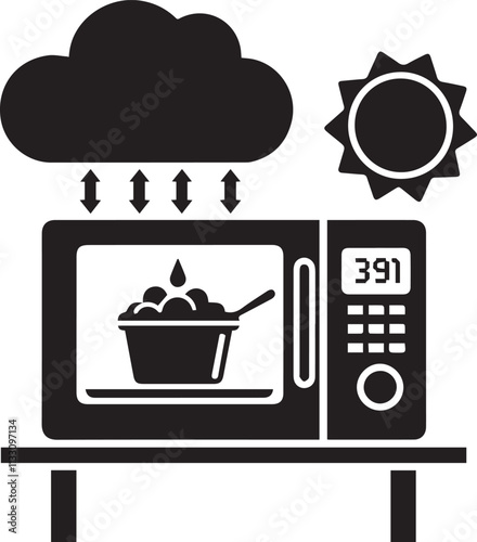 Oven Silhouette, Kitchen Oven Silhouette